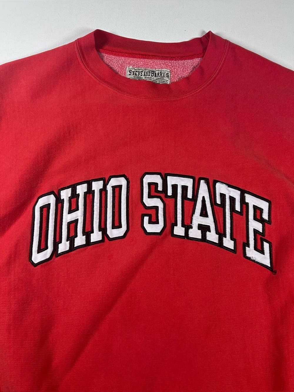 Vintage Ohio State Buckeyes Mens Red Crewneck Sweatshirt Embroidered Large L 90s